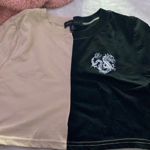 Never used pink and black dragon top